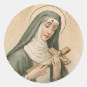 Rita von Cascia (M 015) Runder Aufkleber