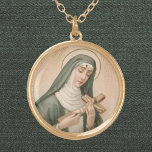 Rita von Cascia (M 015) Vergoldete Kette<br><div class="desc">Ehefrau, Mutter, Witwe, Nun - St. Rita von Cascia (1386-1457) erlebte viele Bühnen des Lebens. Das Leben hatte jedoch eine Möglichkeit, sie zwischen einem Felsen und einem harten Ort zu setzen. Aus diesem Grund wird sie als Schutzheilige der verlorenen und unmöglichen Ursachen verehrt. Im Alter von 60 Jahren erhielt sie...</div>
