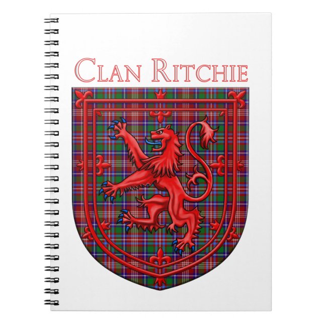 Ritchie Tartan Scottish Kariert Lion Rampant Notizblock (Vorderseite)