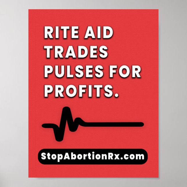 "Rite Aid" Poster 8.5x11" StoppAbortionRx (Vorne)