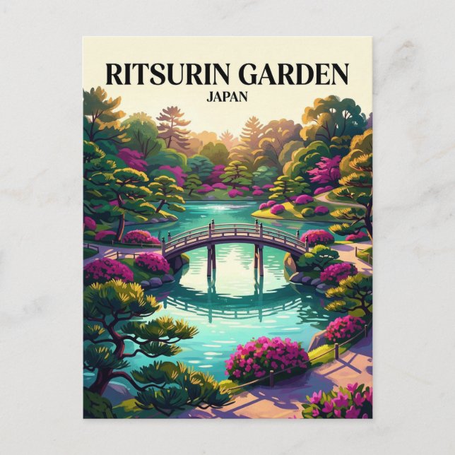 Ritsurin-Garten Japan Postkarte (Vorderseite)