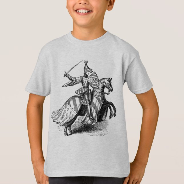 Ritter auf Horseback Kid's Shirt (Vorderseite)