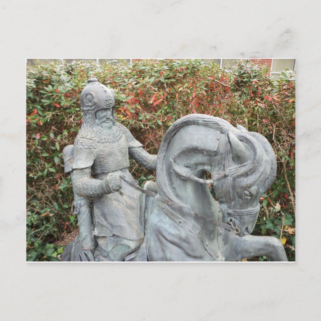 Ritter auf Pferd Postkarte (Vorderseite)