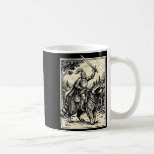 Ritter auf Waschbär reitend  Kaffeetasse