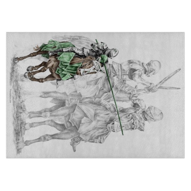 Ritter aus der mittelalterlichen Renaissance Schneidebrett (Vorderseite)