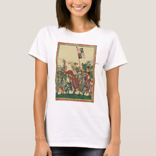 Ritter Charging, Codex Manesse aus dem 14. Jahrhun T-Shirt