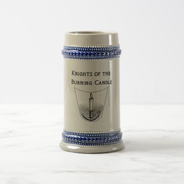 "Ritter der brennenden Kerze" Stein Bierglas (Mittel)