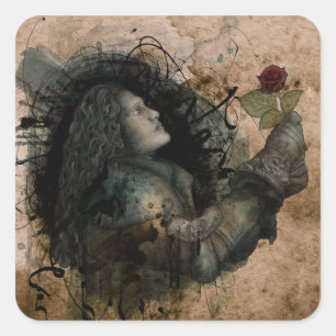 Ritter der Rose Quadratischer Aufkleber