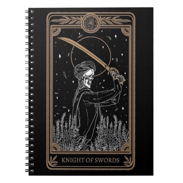 Ritter der Schwerter Tarot | Mystischer Astrologie Notizblock (Vorderseite)