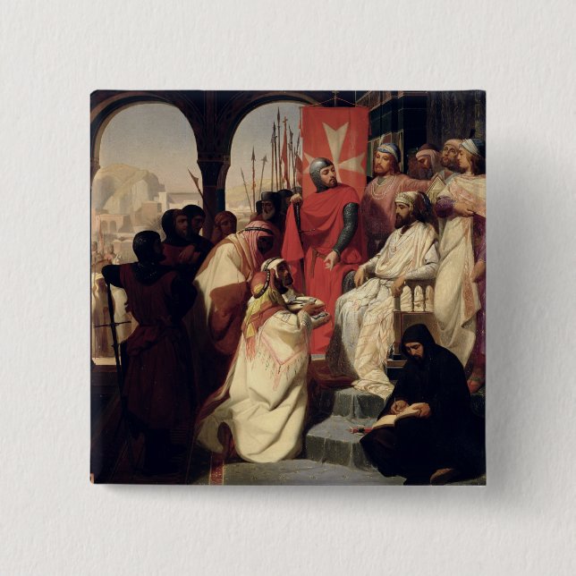 Ritter des Auftrages von Johannes von Jerusalem Button (Vorderseite)