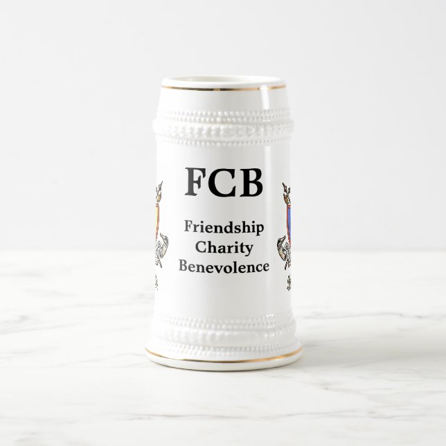 Ritter des Pythias-Logos Stein Bierglas (Mittel)