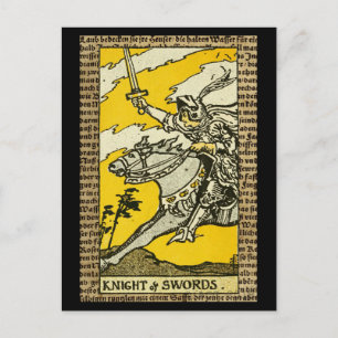 Ritter des Schwerter Tarot Postkarte
