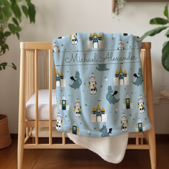 Ritter & Dragons Muster Sherpa Blankon Sherpadecke (Von Creator hochgeladen)