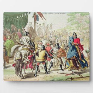 Ritter Dueling on Foot in a Tournament, Teller 1 Fotoplatte