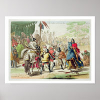 Ritter Dueling on Foot in a Tournament, Teller 1