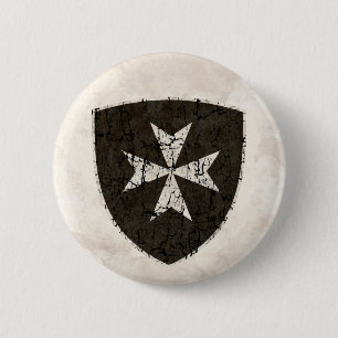 Ritter Hospitaller Kreuz, beunruhigt Button
