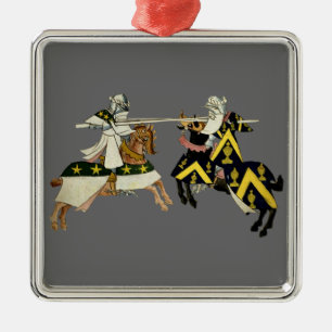 RITTER IM TURNIER SILBERNES ORNAMENT