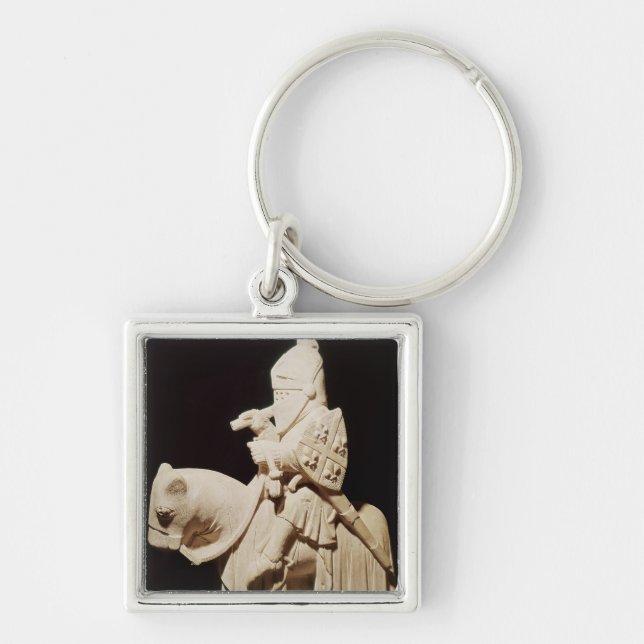 Ritter in der Rüstung auf seinem Pferd Schlüsselanhänger (Vorne)