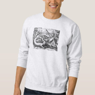 Ritter in der Rüstung Slegend Drache Sweatshirt