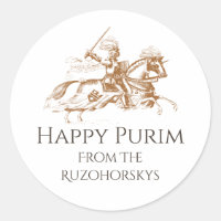 Ritter in glänzender Rüstung Happy Purim