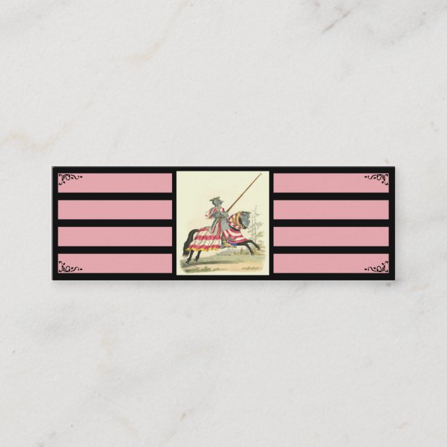 Ritter in glänzender Rüstungs-Visitenkarte Mini Visitenkarte (Vorderseite)