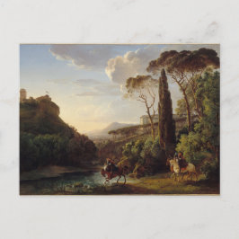 Ritter in Italienischer Landschaft Ephemera Vintag Postkarte