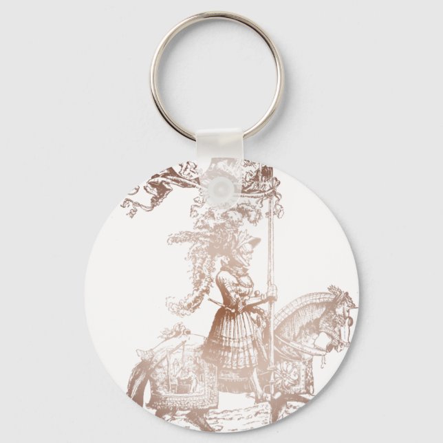 Ritter in leuchtender Rüstung Schlüsselanhänger (Vorderseite)