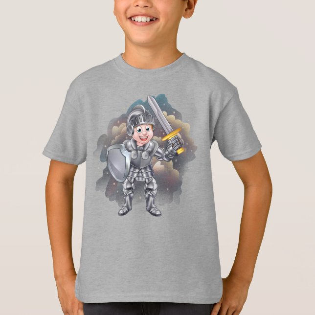 Ritter in leuchtender Rüstung T-Shirt (Vorderseite)