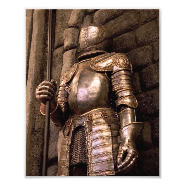 Ritter in Rüstung Fotodruck (Vorne)