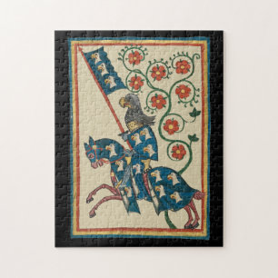 Ritter mit Adlerheraldik, 14. Jahrhundert Mittelal Puzzle