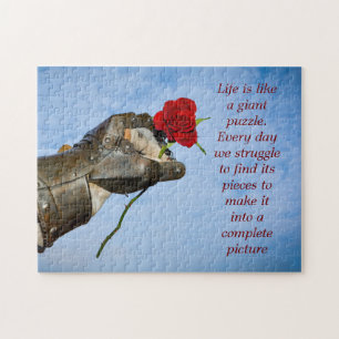 Ritter mit einem Herzen mit Spruch Puzzle