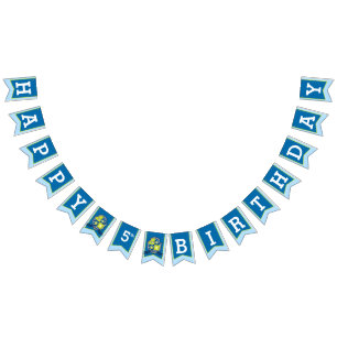 Ritter mittelalterliches Glück Geburtstag 5. bunte Wimpelkette