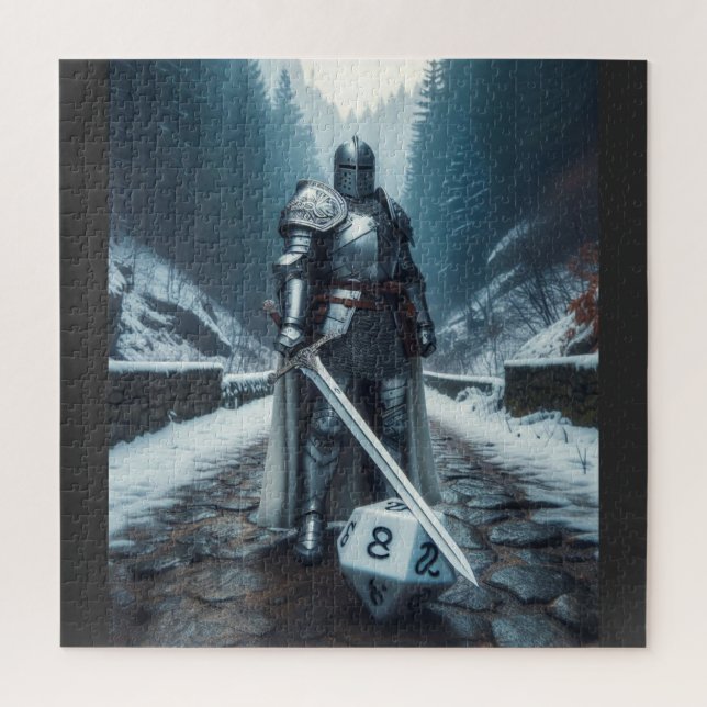Ritter oder Paladin in Vollplatten-Rüstung Puzzle (Vertikal)