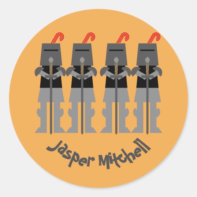 Ritter Runder Aufkleber (Vorderseite)