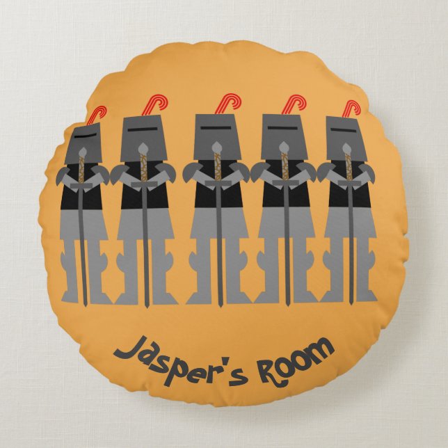 Ritter Rundes Kissen (Vorderseite)