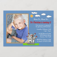 Ritter-Schloss-Geburtstags-Party Einladung