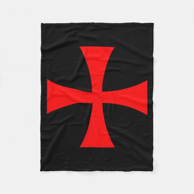 Ritter Tempelritter Kreuz Katholisch Christlicher  Fleecedecke (Vorderseite)