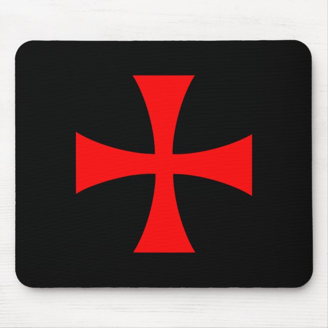 Ritter Tempelritter Kreuz Katholisch Christlicher  Mousepad (Vorne)
