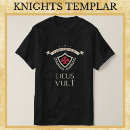 Ritter Templar DEUS VULT Mittelalter Krieger Gotte T-Shirt