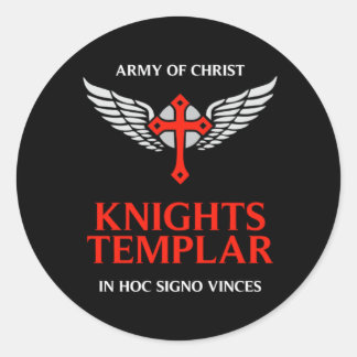 Ritter Templar Einzigartiges mittelalterliches Ins Runder Aufkleber