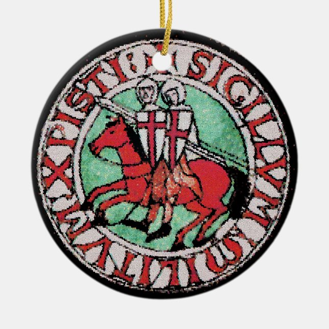 Ritter Templar Emblem-Verzierung Keramik Ornament (Vorne)