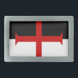 Ritter Templar Flagge Rechteckige Gürtelschnalle<br><div class="desc">Ritter Templar Flagge. Kreuzzüge,  Flagge,  Flagge der Ritter templar,  Heiliges Gral,  Ritter,  Ritter templar,  Mittelalter,  Adlige,  arme Kriegskameraden von Christus,  templar Ritter,  templar</div>
