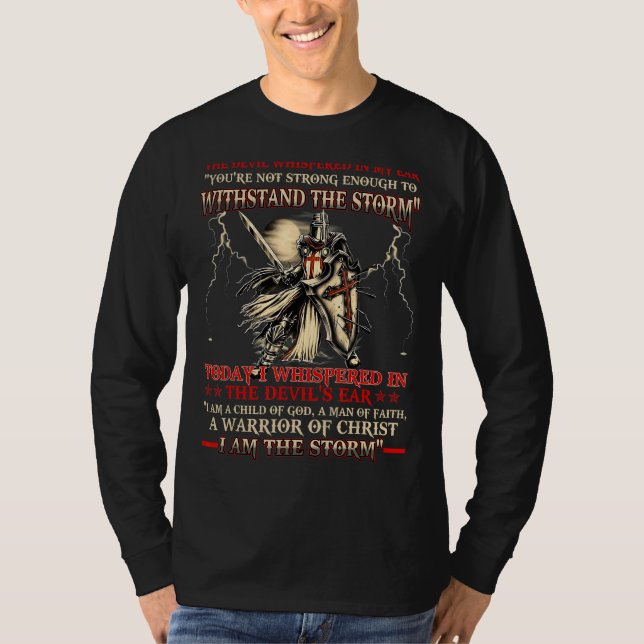 Ritter Templar Ich bin Kind des Kriegers Gottes Ch T-Shirt (Vorderseite)