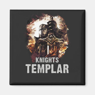 Ritter Templar Krieger Christi Deus Vult Art Magnet