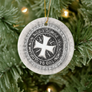Ritter Templar Mittelalterliches Cross Siegel Cust Keramik Ornament
