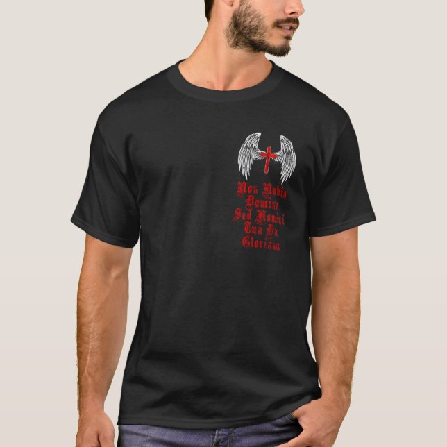 Ritter templar Moralcode. 2 Seitengestaltung. Heil T-Shirt (Vorderseite)