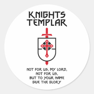 Ritter Templar MOTTO Insignien Runder Aufkleber