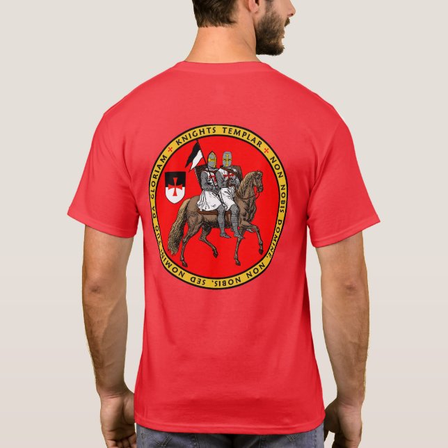 Ritter Templar offizielles Emblem-Shirt T-Shirt (Rückseite)