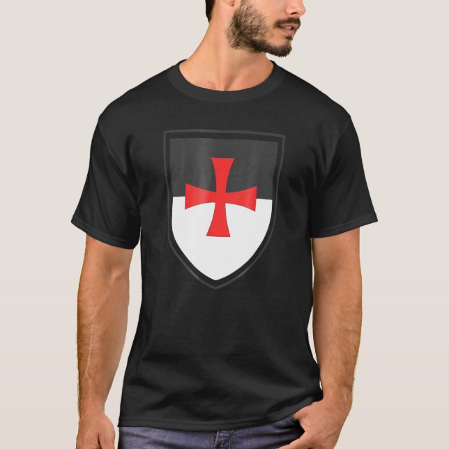 Ritter Templar Schild Kreuzkreuzkreuzkreuzkreuzkre T-Shirt (Vorderseite)