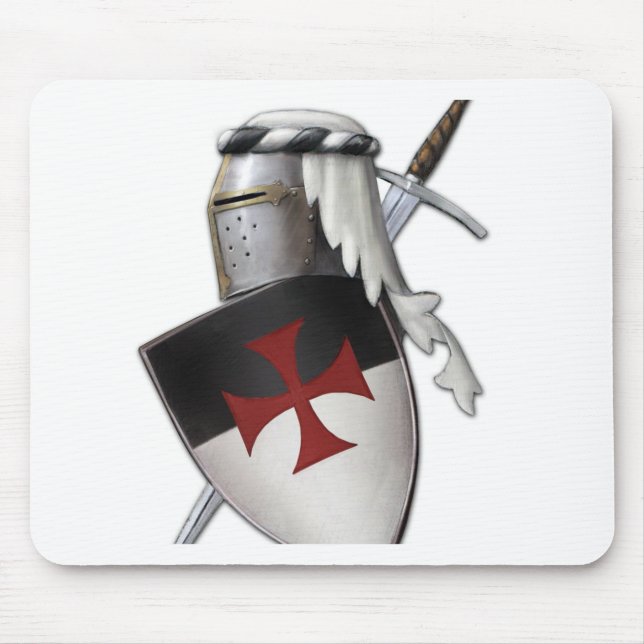 Ritter Templar Schild Mousepad (Vorne)